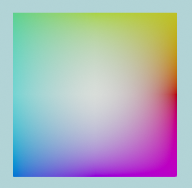 Cube with rainbow gradient