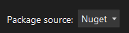 Image showing how to set nuget package manager source