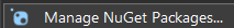 Image showing "Manage NuGet Packages"