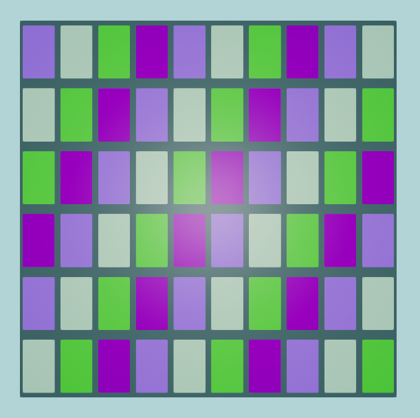 Image of chequerboard cube with random colours