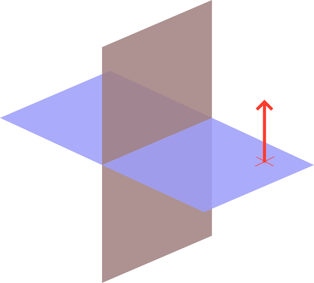 Two planes intersecting